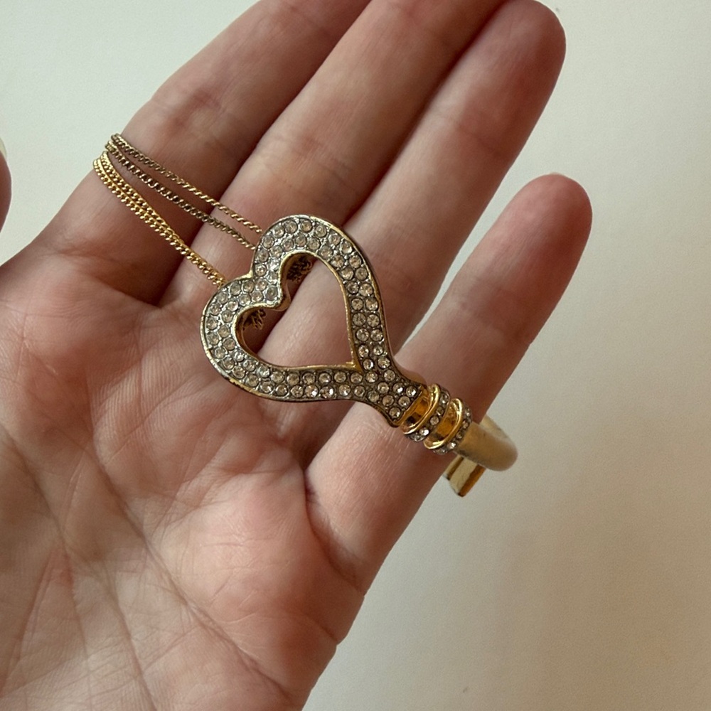 Juicy Couture “Key to Couture” chain and bangle bracelet with rhinestone key